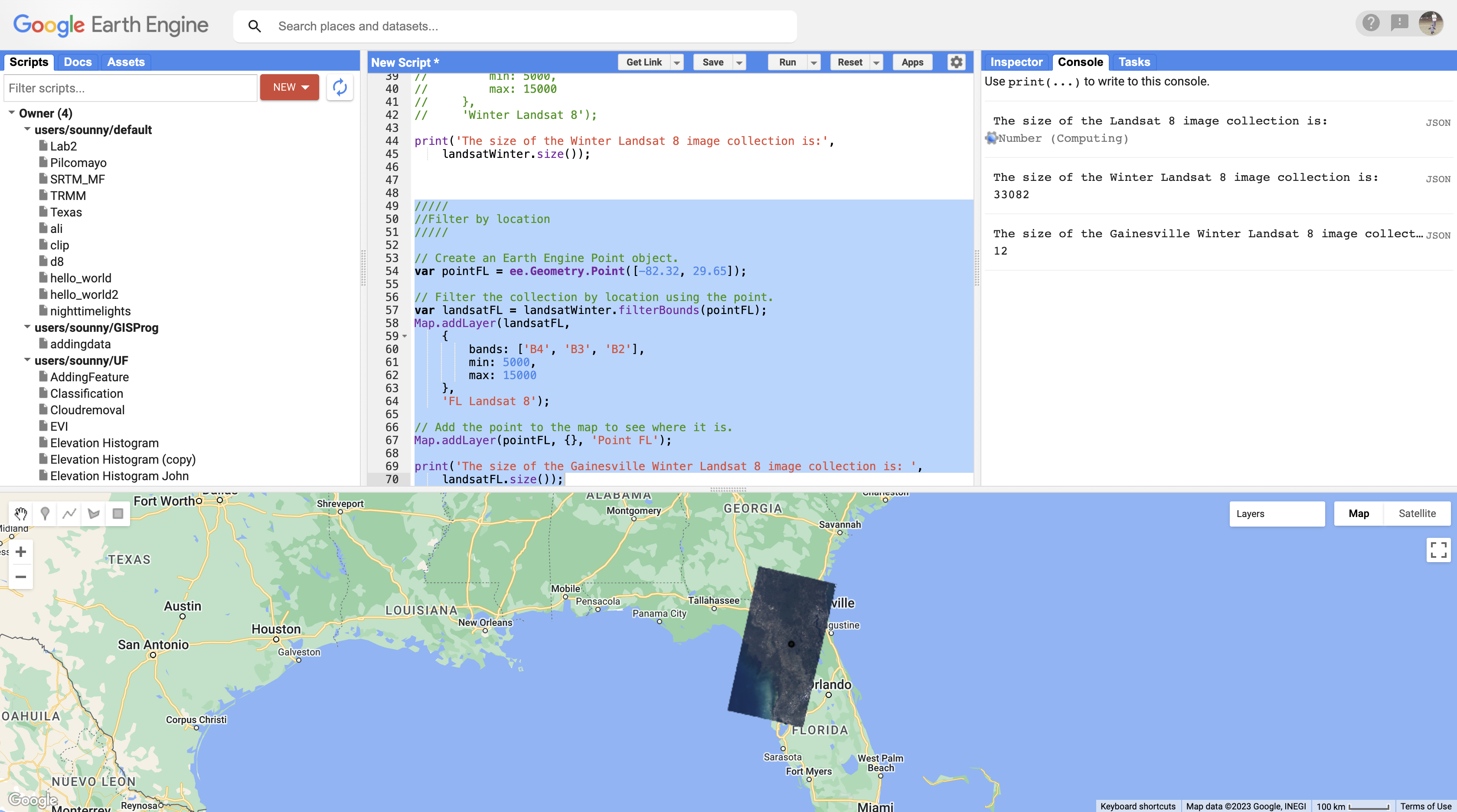 Filtered by location